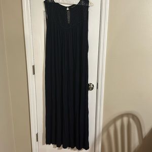 Lane Bryant 22/24 Navy Blue Maxi Dress with Pockets